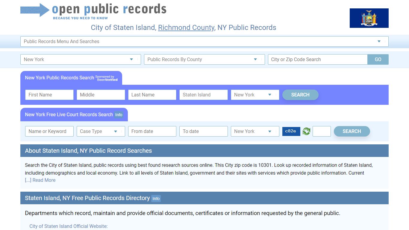 Staten Island, NY Free Public Records | Criminal | Arrests | Court Search